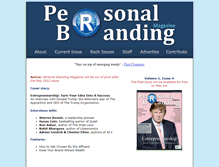 Tablet Screenshot of personalbrandingmag.com